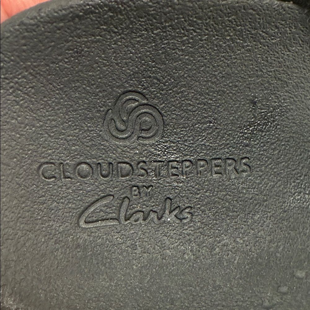 Cloudsteppers Clarks Sandals Wm 9 M Black Thong Flip Flop Comfort - Picture 10 of 11